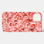 Überlappen kleiner Quadrate, Rot- oder Korallenfar Case-Mate iPhone Hülle (Rückseite (Horizontal))