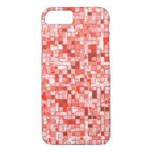 Überlappen kleiner Quadrate, Rot- oder Korallenfar