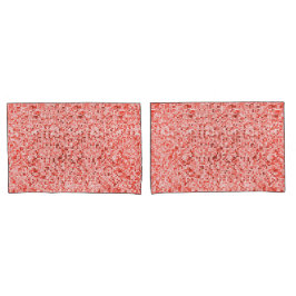 Überlappen kleiner Quadrate, Rot- oder Korallenfar Kissenbezug