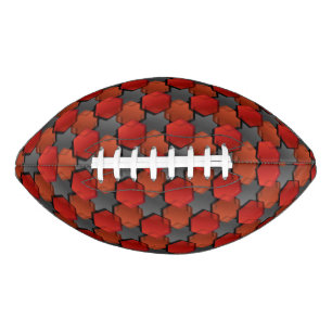 Überlappen roter Sechsecke und "grauer Stern" Football