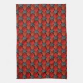 Überlappen roter Sechsecke und "grauer Stern" Geschirrtuch (Vertikal)
