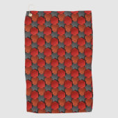 Überlappen roter Sechsecke und "grauer Stern" Golfhandtuch (Vorderseite)