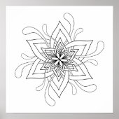 Überlappen von Mandala Adult Coloring Poster (Vorne)
