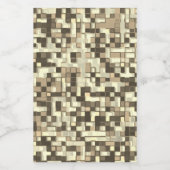 Überlappen von Mini-Quadraten in Tönen beige bis b Weinetikett (Einzelnes Label)