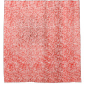 Überlappen von Mini-Quadraten, Rot- oder Korallent Duschvorhang (Vorderseite)