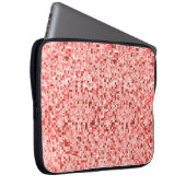 Überlappen von Mini-Quadraten, Rot- oder Korallent Laptopschutzhülle (Vorne Rechts)