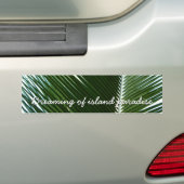 Überlappen von Palm Fronds Tropical Green Abstrakt Autoaufkleber (Auf Auto)