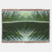 Überlappen von Palm Fronds Tropical Green Abstrakt Decke (Vorderseite)