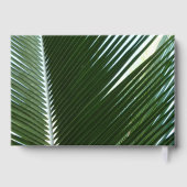 Überlappen von Palm Fronds Tropical Green Abstrakt Gästebuch (Rückseite)