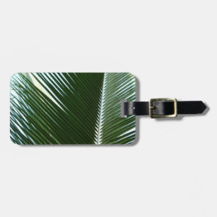 Überlappen von Palm Fronds Tropical Green Abstrakt Gepäckanhänger