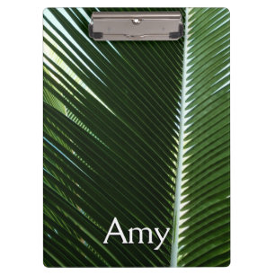 Überlappen von Palm Fronds Tropical Green Abstrakt Klemmbrett