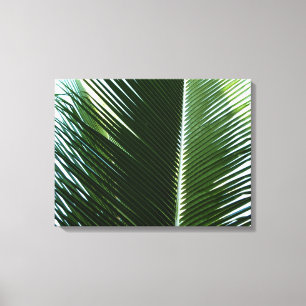 Überlappen von Palm Fronds Tropical Green Abstrakt Leinwanddruck