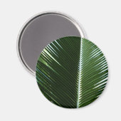Überlappen von Palm Fronds Tropical Green Abstrakt Magnet (Vorderseite/Rückseite)