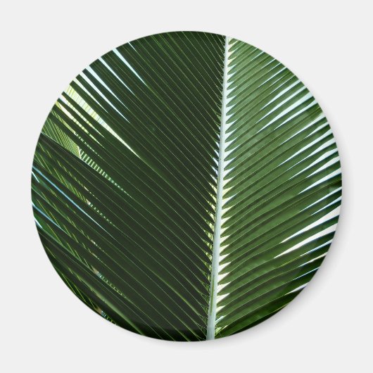 Überlappen von Palm Fronds Tropical Green Abstrakt Magnet (Vorne)