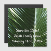 Überlappen von Palm Fronds Tropical Green Abstrakt Magnetkarte (Vorne/Hinten)