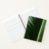 Überlappen von Palm Fronds Tropical Green Abstrakt Notizblock (Innenseite)