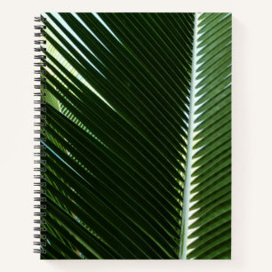 Überlappen von Palm Fronds Tropical Green Abstrakt Notizblock