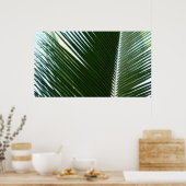 Überlappen von Palm Fronds Tropical Green Abstrakt Poster (Küche)