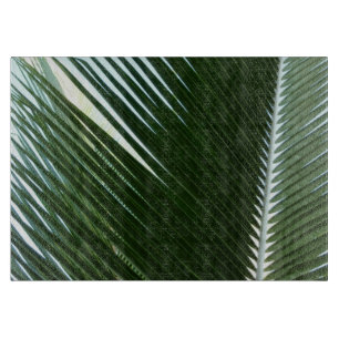 Überlappen von Palm Fronds Tropical Green Abstrakt Schneidebrett