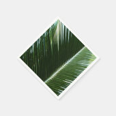 Überlappen von Palm Fronds Tropical Green Abstrakt Serviette (Ecke)