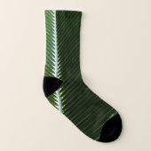 Überlappen von Palm Fronds Tropical Green Abstrakt Socken (Rechts - Außen)