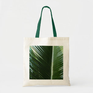 Überlappen von Palm Fronds Tropical Green Abstrakt Tragetasche