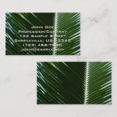 Überlappen von Palm Fronds Tropical Green Abstrakt Visitenkarte (Vorne/Hinten)