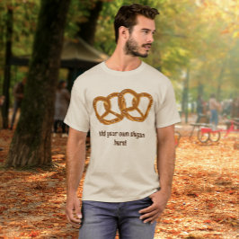 Überlappen von Pretzel Knots - Schlagwort zum Brot T-Shirt