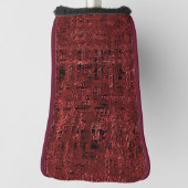 Überlappen von roten kleinen Quadraten, lackiert Golf Headcover (Rotieren 90)