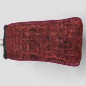 Überlappen von roten kleinen Quadraten, lackiert Golf Headcover (Vorderseite)