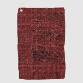 Überlappen von roten kleinen Quadraten, lackiert Golfhandtuch