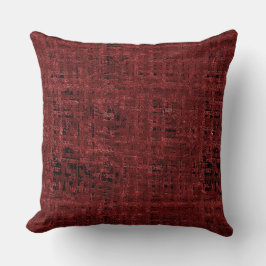 Überlappen von roten kleinen Quadraten, lackiert Kissen