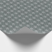 Überlappen von Silver Squares Geschenkpapier (Ecke)