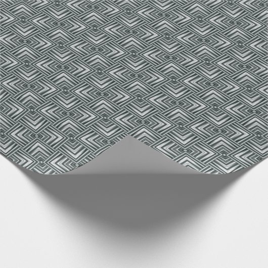 Überlappen von Silver Squares Geschenkpapier (Ecke)