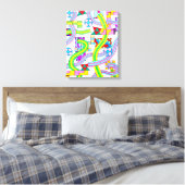 Überlappend mit Kurven Leinwanddruck (Insitu (Schlafzimmer))