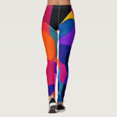 Überlappende Farbtöne: Abstrakte Fusion Leggings (Rückseite)