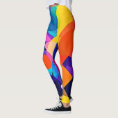 Überlappende Farbtöne: Abstrakte Fusion Leggings (Links)