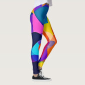 Überlappende Farbtöne: Abstrakte Fusion Leggings (Rechts)