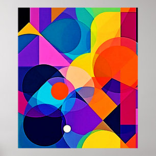 Überlappende Farbtöne: Abstrakte Fusion Poster