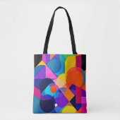 Überlappende Farbtöne: Abstrakte Fusion Tasche (Vorderseite)