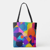 Überlappende Farbtöne: Abstrakte Fusion Tasche (Rückseite)