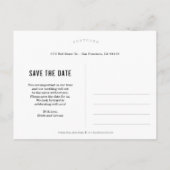 Überlappende Foto-Hochzeit Save The Date Postkarte (Rückseite)