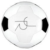 Überlappende Initialen | Schwarz auf Weiß Fußball (Gedreht)