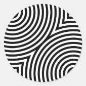 Überlappende konzentrische Kreise Runder Aufkleber (Vorderseite)