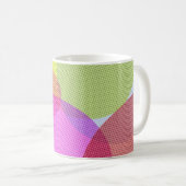 Überlappende Kreise Farbige Abstrakte Kunst Kaffeetasse (VorderseiteRechts)