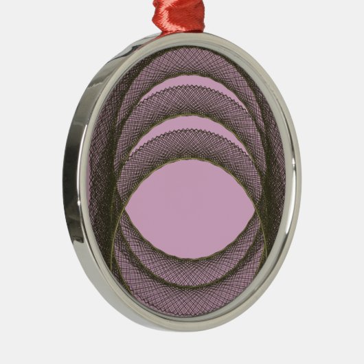 überlappende Kreise im lila Hintergrund abstrakt Ornament Aus Metall (Rechts)