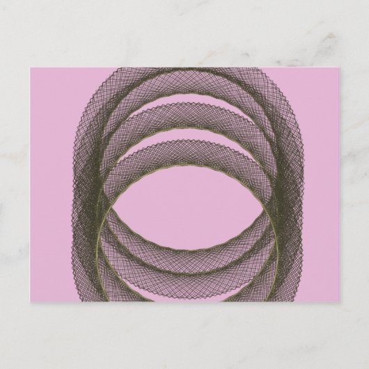 überlappende Kreise im lila Hintergrund abstrakt Postkarte (Vorderseite)