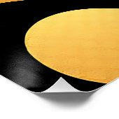 Überlappende Kreise in Schwarz Poster (Ecke)