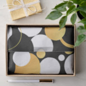 Überlappende Kreise in Schwarz Seidenpapier (Geschenk)