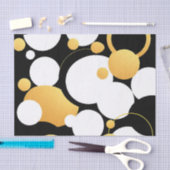 Überlappende Kreise in Schwarz Seidenpapier (Handwerk)